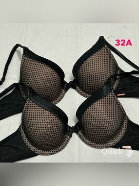 New Next Black / Beige Polka Dots Mesh Bras - 2 pcs set